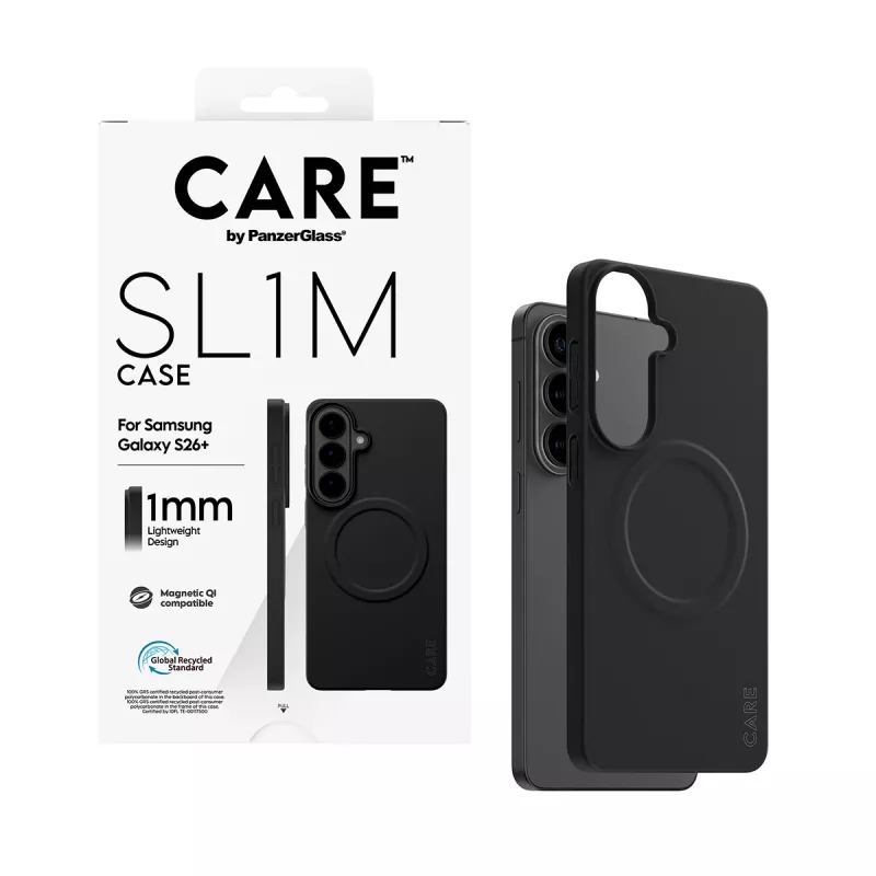 Capa de proteção PanzerGlass CARE SL1M para Samsung Galaxy S26+ em preto (CR06231)