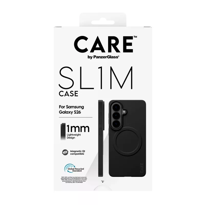 Capa de proteção PanzerGlass CARE SL1M para Samsung Galaxy S26, preta
