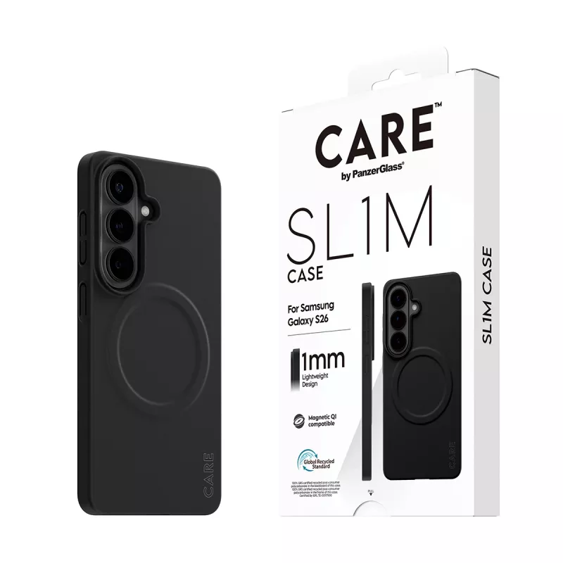 Capa de proteção PanzerGlass CARE SL1M para Samsung Galaxy S26, preta