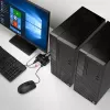 Lindy Switch KVM de 2 portas, HDMI 4K60, USB 2.0 e áudio, cabo, preto