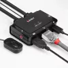 Lindy Switch KVM de 2 portas, HDMI 4K60, USB 2.0 e áudio, cabo, preto