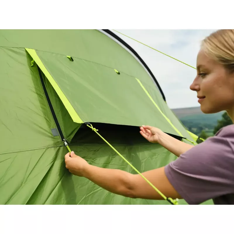 Tenda COLEMAN Rocky Mountain 5 BlackOut verde/cinzento — modelo 2025, tenda de túnel familiar para 5 pessoas