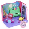 Gabbys Dollhouse, sala de música Groovy com figura Daniel James Catnip, 2 acessórios, 2 peças de mobiliário e 2 entregas, brinquedo para crianças a partir dos 3 anos