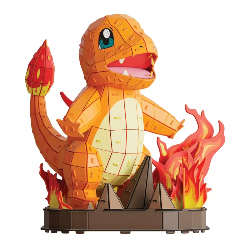 4D Build, conjunto de modelo 3D Pokémon Charmander, figura Pokémon, Kanto First Partner Collection, decoração de secretária, 241 peças, a partir dos 12 anos