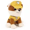 PAW Patrol GUND peluche oficial Rubble com uniforme característico de trabalhador da construção, peluche para crianças a partir de 1 ano, 15 cm
