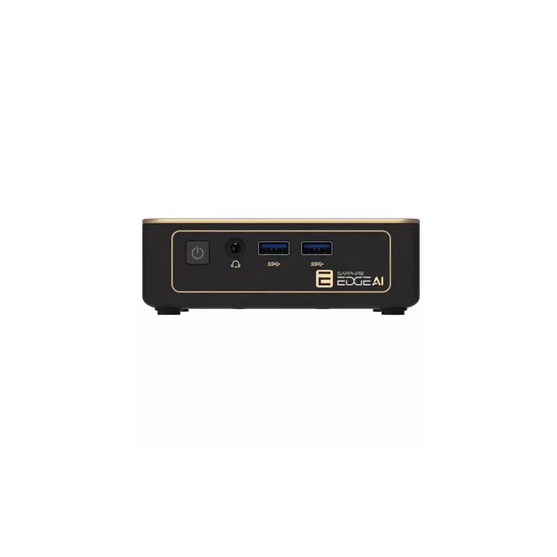 Barebone mini-PC Sapphire EDGE AI 340 com suporte para memória DDR5 e saída HDMI