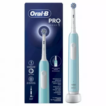 Oral-B Pro 1 Sensitive Clean Escova de dentes elétrica para adultos, rotativa-oscilante, azul