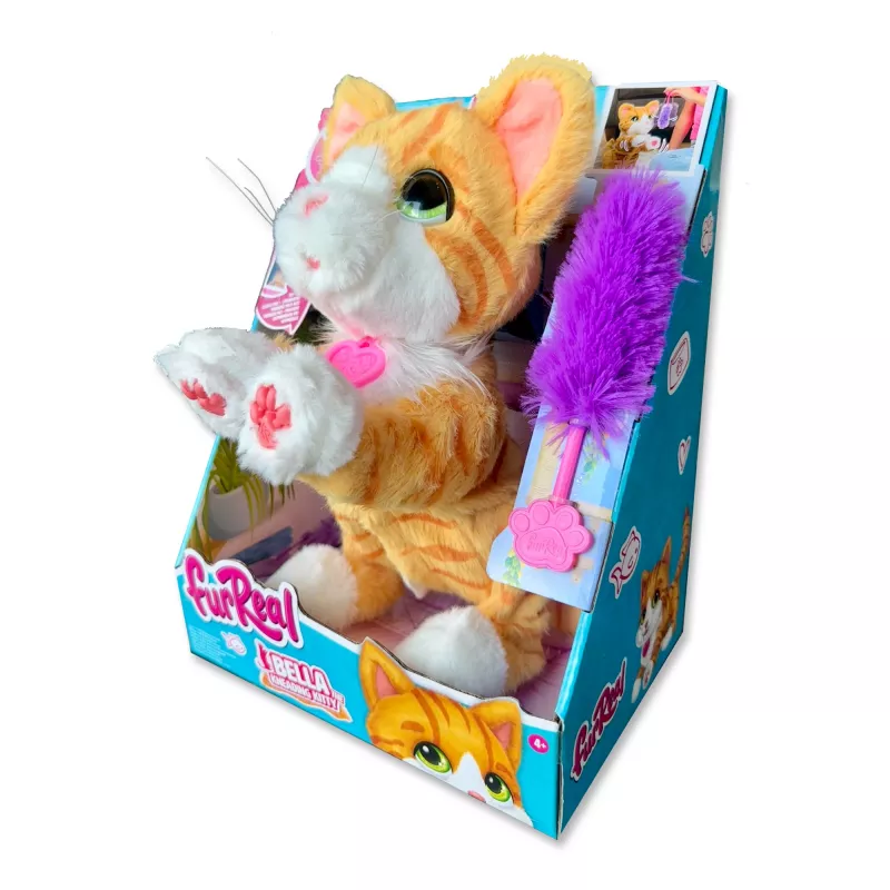 Just Play FurReal Bella, gato de brinquedo, 4 anos, interativo, AA, pilhas incluídas