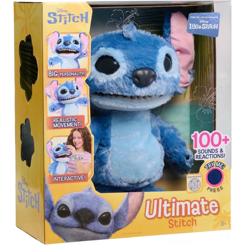 Just Play Disney Stitch - Ultimate Stitch, figura, 3 ano(s), Interativo, Com som, AA, pilhas incluídas