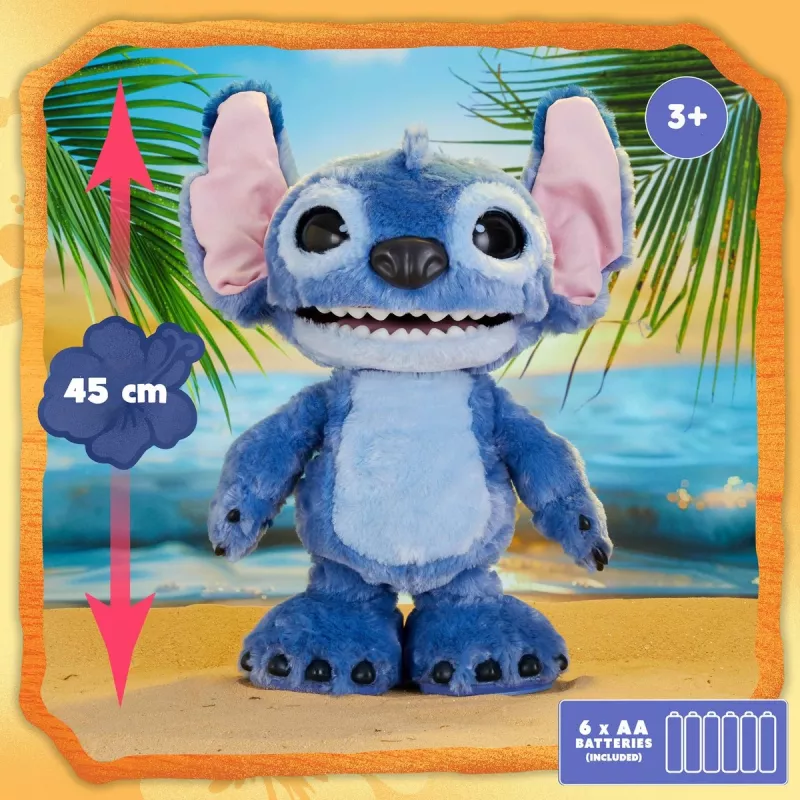 Just Play Disney Stitch - Ultimate Stitch, figura, 3 ano(s), Interativo, Com som, AA, pilhas incluídas