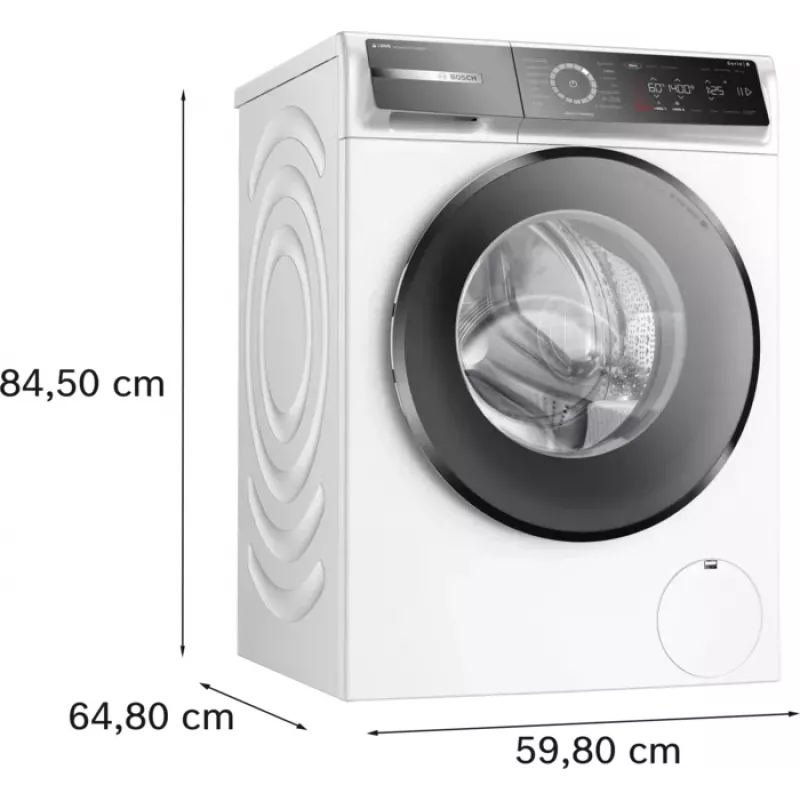 Máquina de lavar roupa Bosch Serie 8 WGB244040 de carregamento frontal 9 kg 1257 rpm Branco