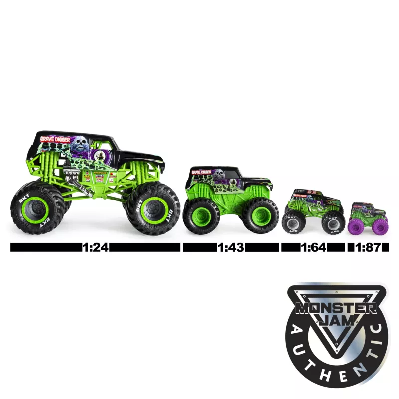 Monster Jam, camiões monstro oficiais Batman vs. Megalodon em metal fundido, escala 1:64, brinquedo para rapazes a partir dos 3 anos