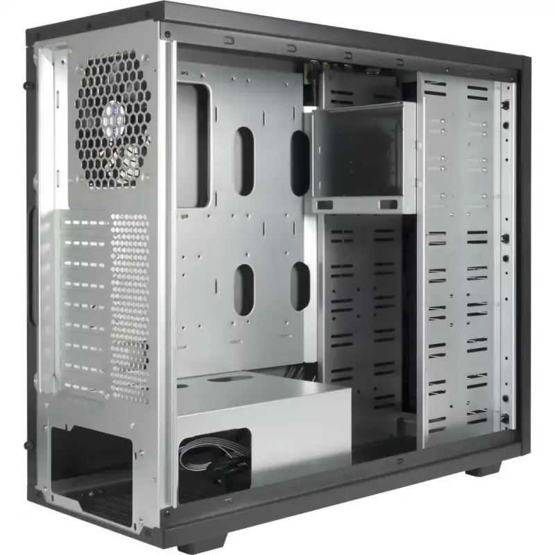 Caixa de computador INTER-TECH 88887382 Micro Tower Preto — Micro Tower, suporta ATX/EATX/SSI EEB/Micro ATX/Mini-ITX, 7×3,5 polegadas baías, 2×2,5 polegadas baías, 10×5,25 polegadas baías, 2×USB 3.2 Gen1