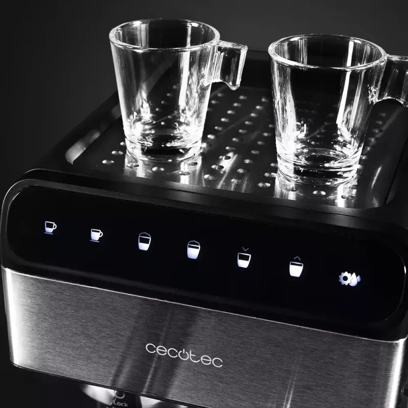 Máquina de café expresso CECOTEC Power Instant-ccino 20 Touch – automática, depósito de água de 1,4 L, 2 chávenas, 1350 W