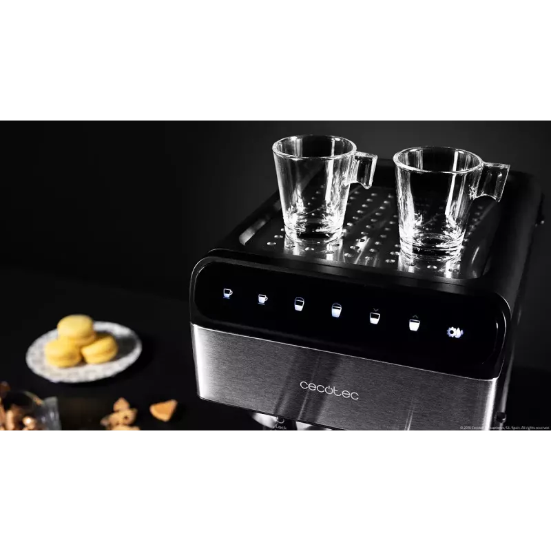 Máquina de café expresso CECOTEC Power Instant-ccino 20 Touch – automática, depósito de água de 1,4 L, 2 chávenas, 1350 W