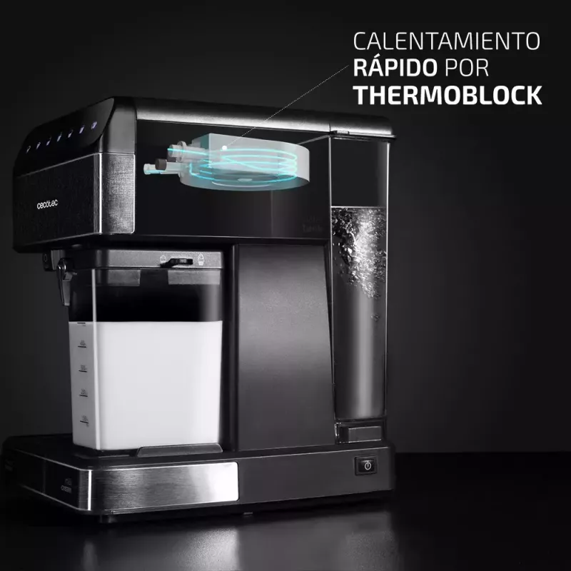 Máquina de café expresso CECOTEC Power Instant-ccino 20 Touch – automática, depósito de água de 1,4 L, 2 chávenas, 1350 W