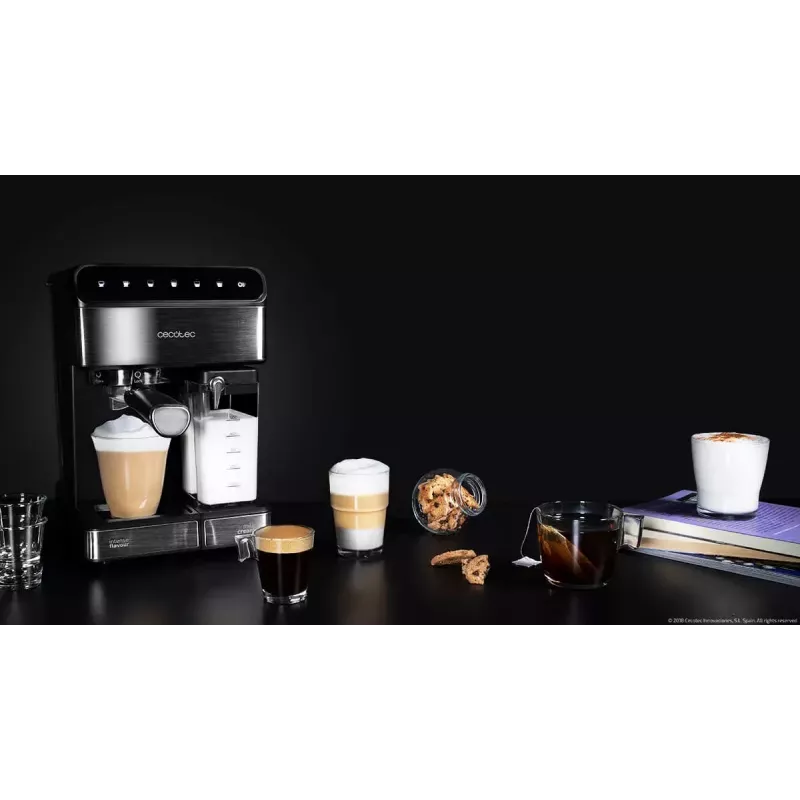 Máquina de café expresso CECOTEC Power Instant-ccino 20 Touch – automática, depósito de água de 1,4 L, 2 chávenas, 1350 W