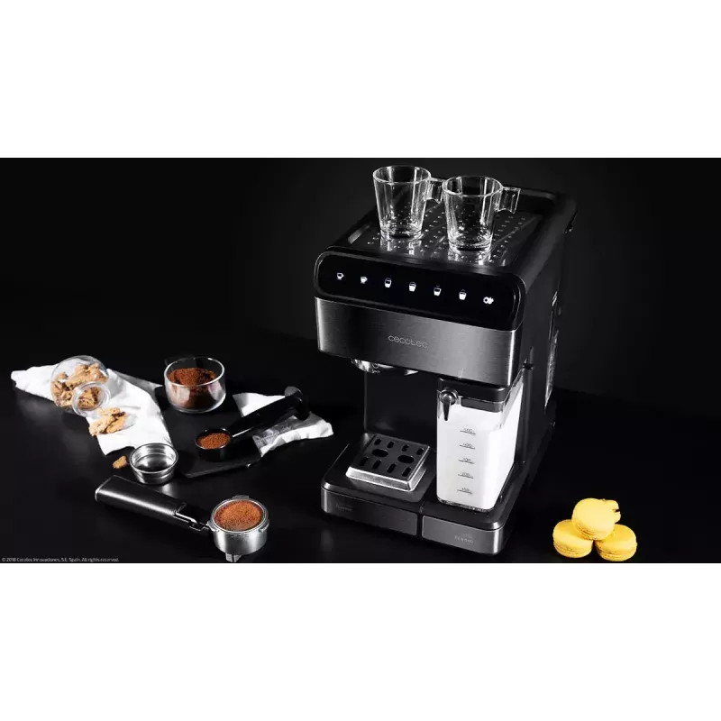 Máquina de café expresso CECOTEC Power Instant-ccino 20 Touch – automática, depósito de água de 1,4 L, 2 chávenas, 1350 W