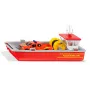 Siku barco de trabalho dos bombeiros modelo de barco de bombeiros pré-montado 1:50