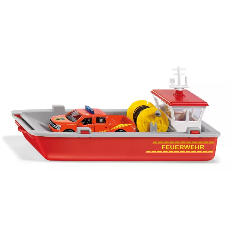 Siku barco de trabalho dos bombeiros modelo de barco de bombeiros pré-montado 1:50