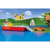 Siku barco de trabalho dos bombeiros modelo de barco de bombeiros pré-montado 1:50