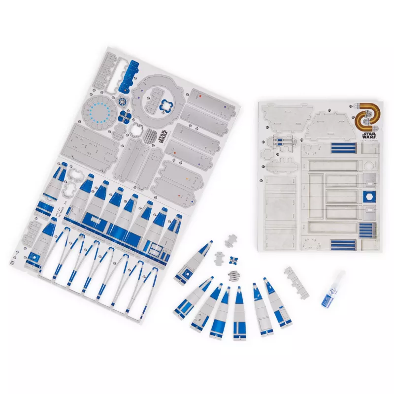 4D Build, Star Wars R2-D2 kit de montagem em cartão 201 peças | decoração de secretária Star Wars | brinquedo de construção | kits de montagem 3D para adultos e jovens a partir dos 12 anos