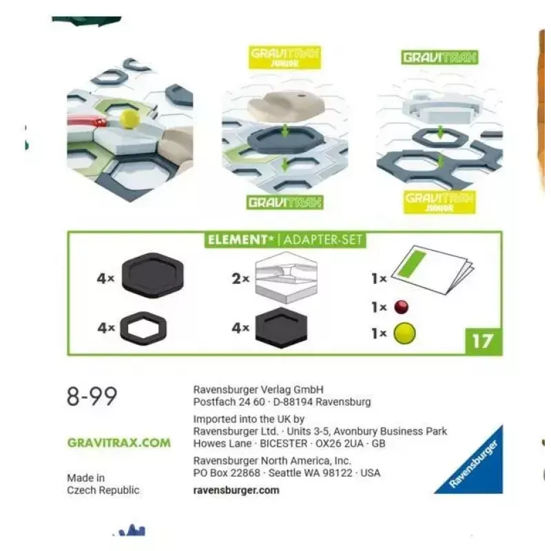 Conjunto de adaptadores de extensão Ravensburger GraviTrax 27532 para construção de pistas