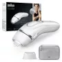 Aparelho de depilação a luz pulsada BRAUN Silk‑expert Pro 3 PL3020 — Prateado/Branco, alimentação elétrica, acessórios para rosto e corpo