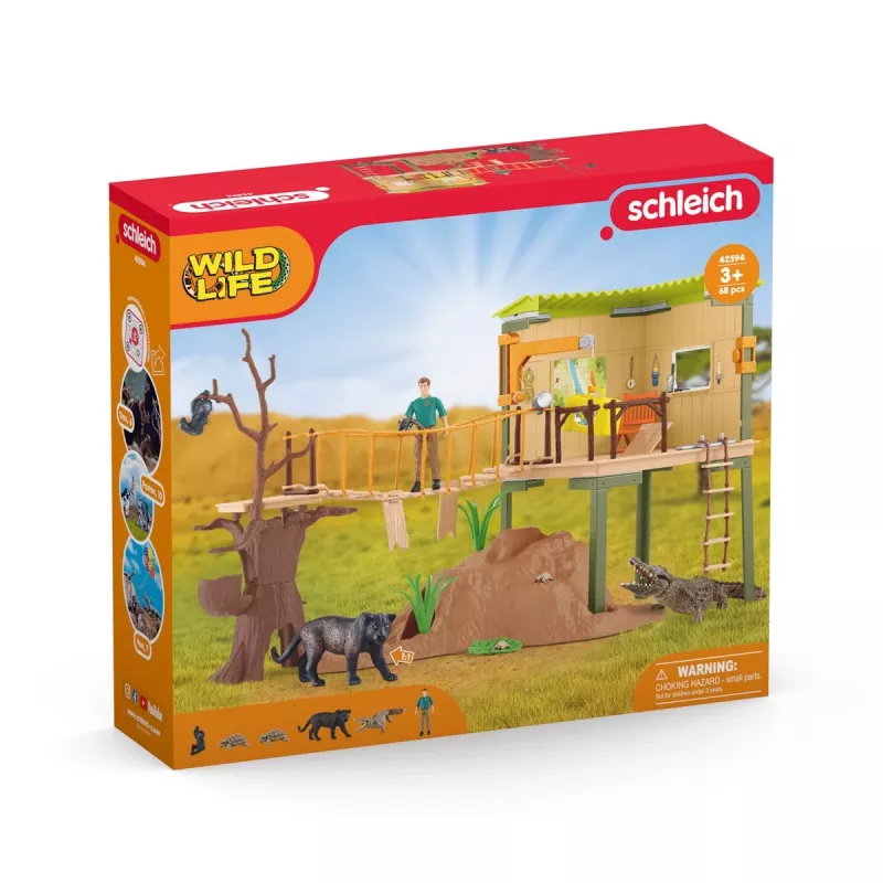 Estação de aventura do guarda-florestal Zoo schleich WILD LIFE Multicolor 3-8 anos