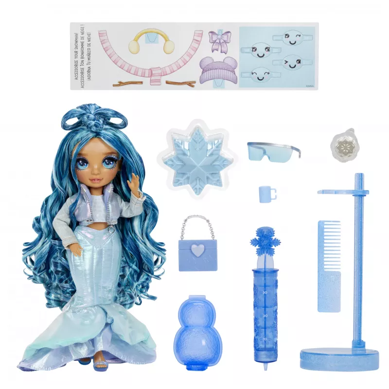 Rainbow High Winter Wonderland Boneca Skyler (azul), boneca de moda, feminino, 4 anos, rapaz/rapariga, 280 mm, multicolor
