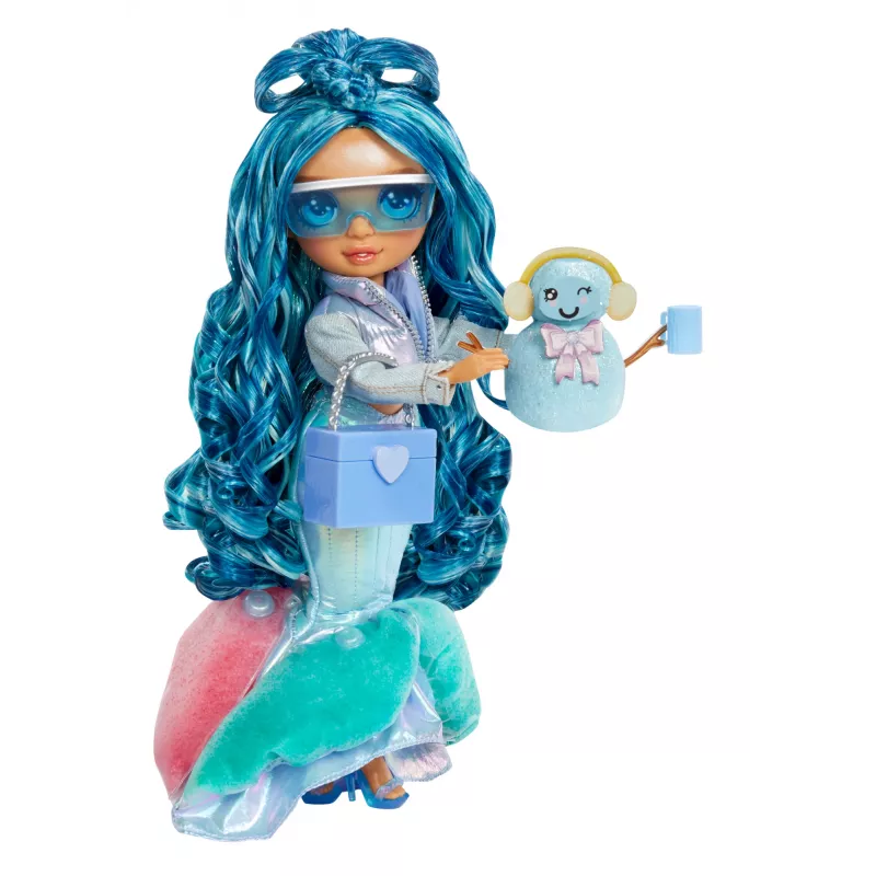 Rainbow High Winter Wonderland Boneca Skyler (azul), boneca de moda, feminino, 4 anos, rapaz/rapariga, 280 mm, multicolor