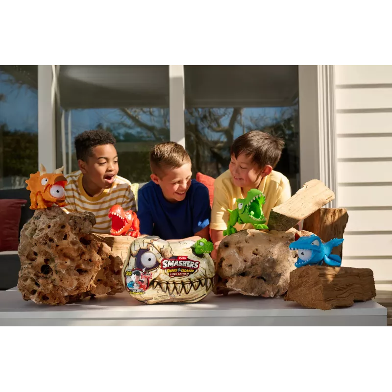 Figura de brinquedo Zuru Smashers T‑Rex Battles – figura de ação colecionável de dinossauro, modelos sortidos