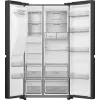 Frigorífico side-by-side Hisense RS818N4TFE, independente, porta americana, preto, touch, LED, visor na porta