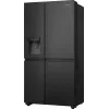 Frigorífico side-by-side Hisense RS818N4TFE, independente, porta americana, preto, touch, LED, visor na porta