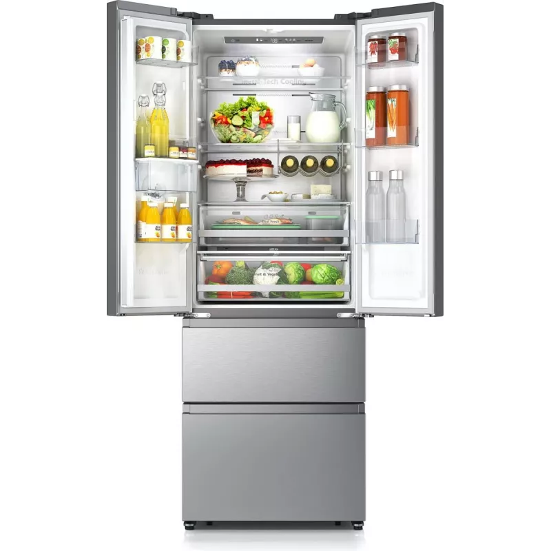 Frigorífico side-by-side Hisense RF632N4WIE independente 485 L cinzento, aço inoxidável
