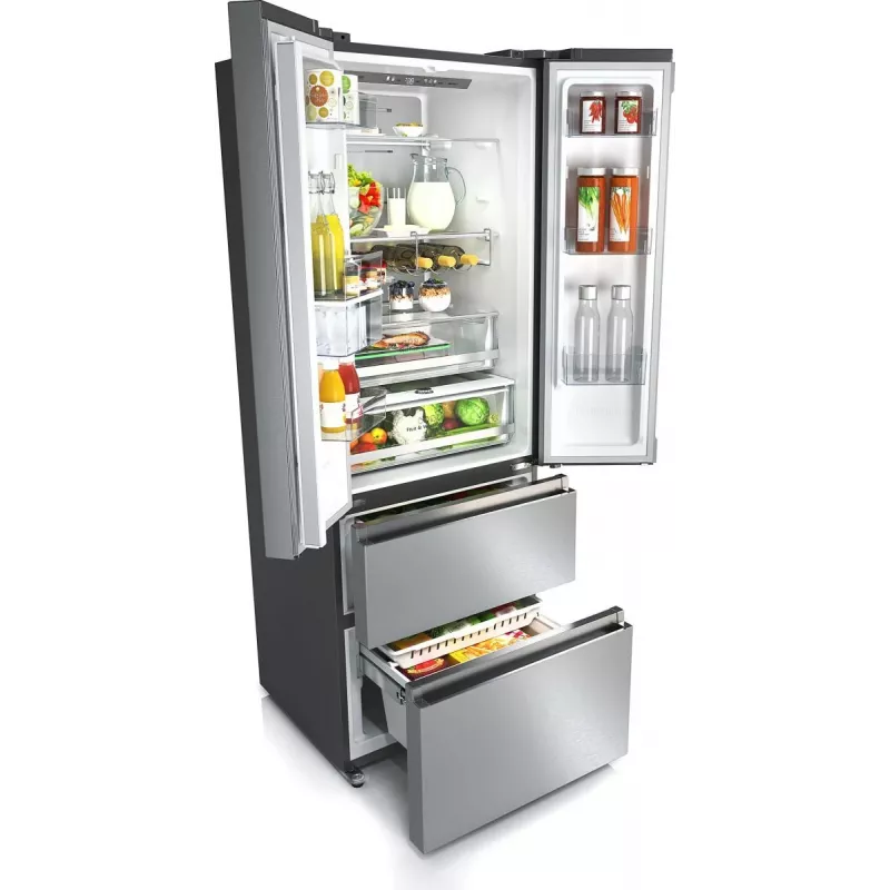 Frigorífico side-by-side Hisense RF632N4WIE independente 485 L cinzento, aço inoxidável
