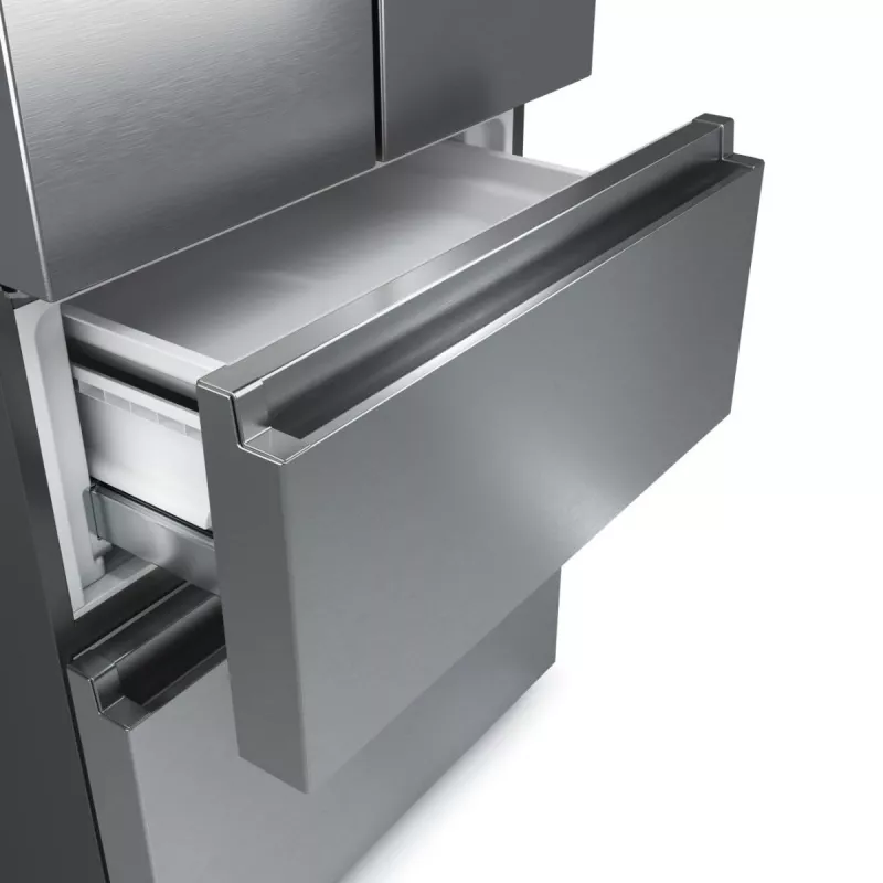 Frigorífico side-by-side Hisense RF632N4WIE independente 485 L cinzento, aço inoxidável