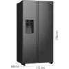 Frigorífico side-by-side Hisense RS5P535NTFE independente 566 L preto