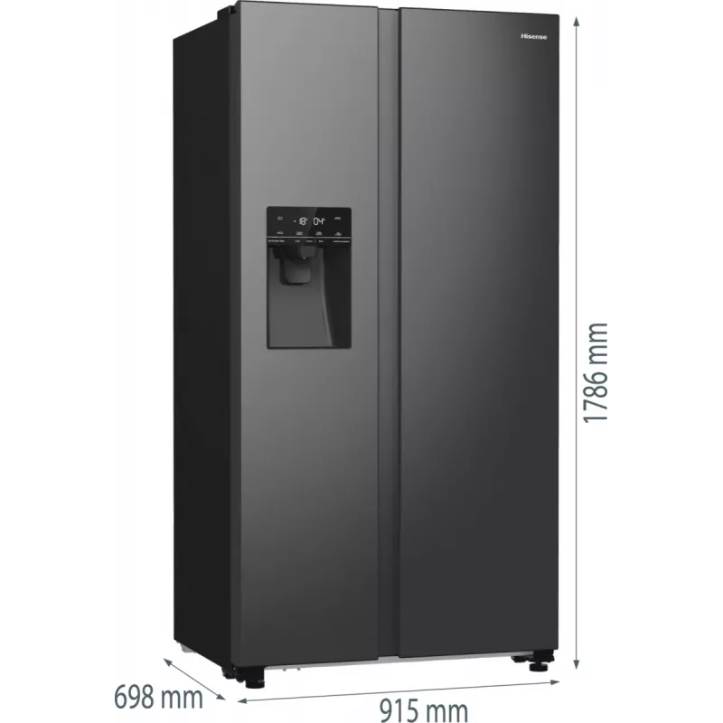 Frigorífico side-by-side Hisense RS5P535NTFE independente 566 L preto