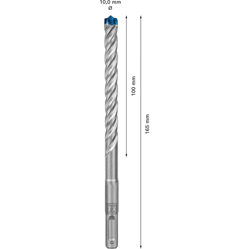 Bosch Expert SDS-plus-7X Broca para martelo 5 mm x 165 mm, 10 pcs. (2608900158)
