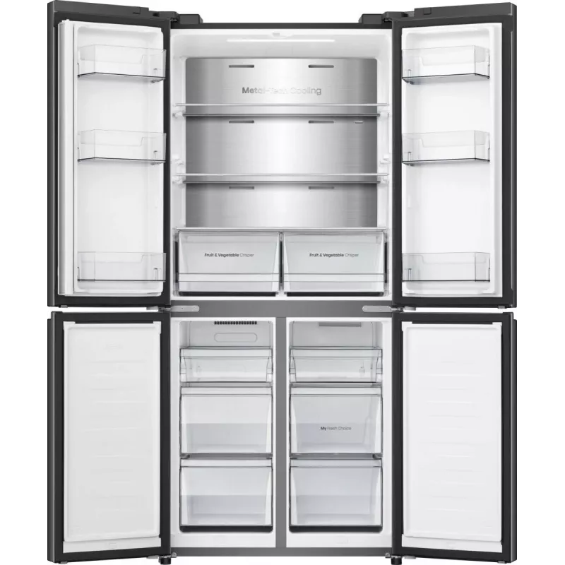 Hisense RQ5P470SAFD de instalação livre 483 L preto, aço inoxidável