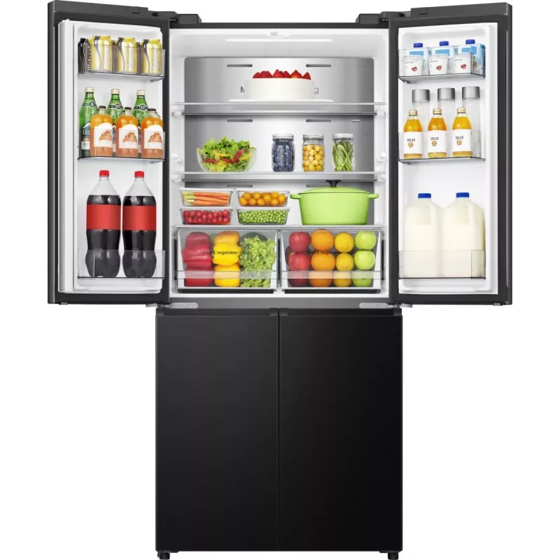 Hisense RQ5P470SAFD de instalação livre 483 L preto, aço inoxidável