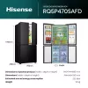 Hisense RQ5P470SAFD de instalação livre 483 L preto, aço inoxidável