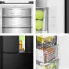 Hisense RQ5P470SAFD de instalação livre 483 L preto, aço inoxidável