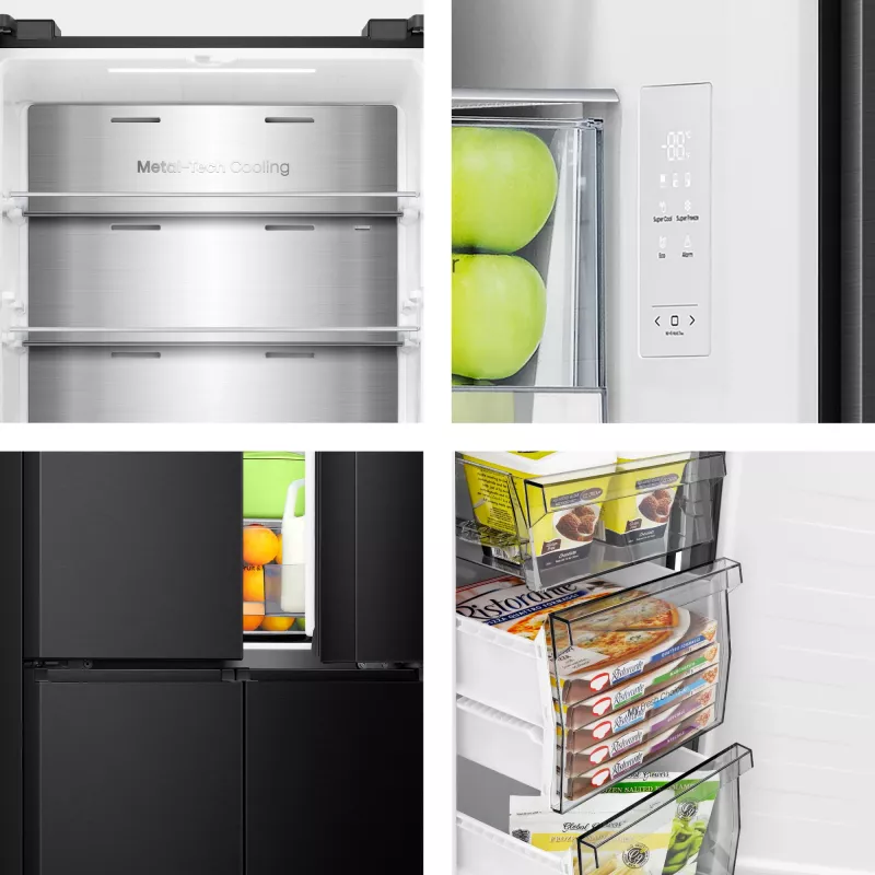 Hisense RQ5P470SAFD de instalação livre 483 L preto, aço inoxidável