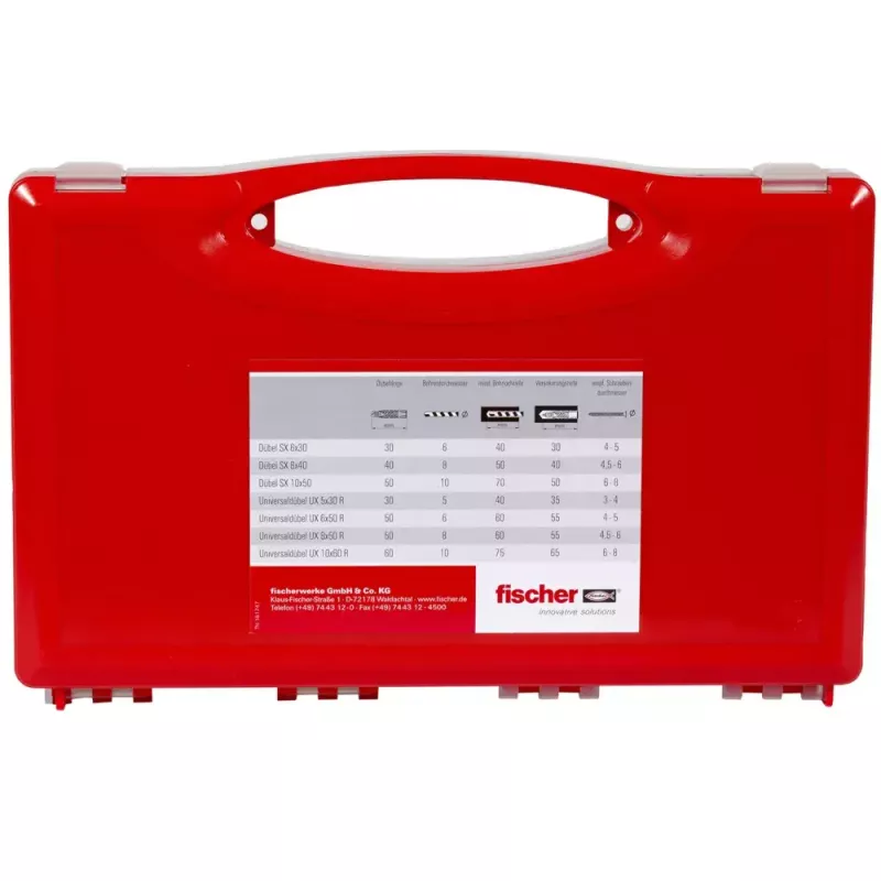 Conjunto de parafusos e buchas Fischer UX/SX 290 unid.