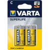 Pilha descartável Varta Superlife C zinco-carvão, tamanho C, 1,5 V, 50 mm