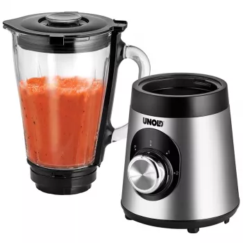 Batedeira de mesa Unold Edel 1,5 L 500 W preto, aço inoxidável, transparente