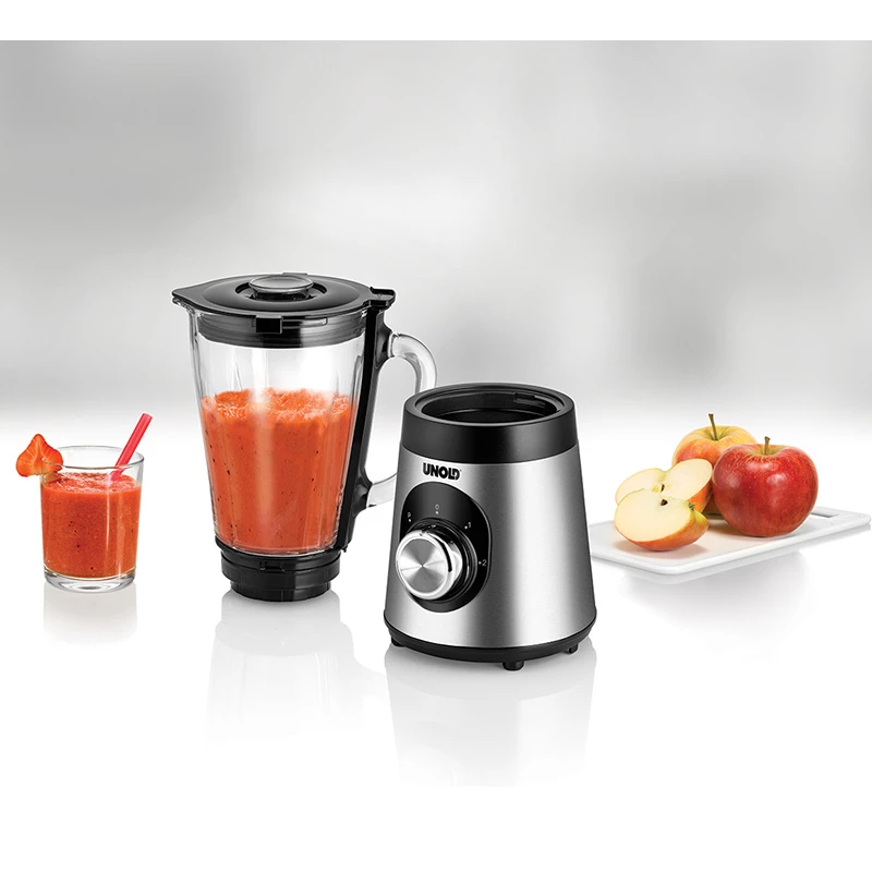 Batedeira de mesa Unold Edel 1,5 L 500 W preto, aço inoxidável, transparente