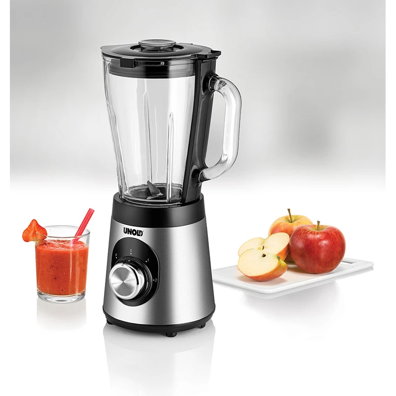 Batedeira de mesa Unold Edel 1,5 L 500 W preto, aço inoxidável, transparente